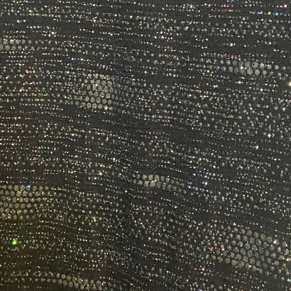 Cloth & People longsleeve dress ladies medium black lined choker collar sparkle - Picture 6 of 6